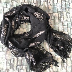 Black Sheer Scarf